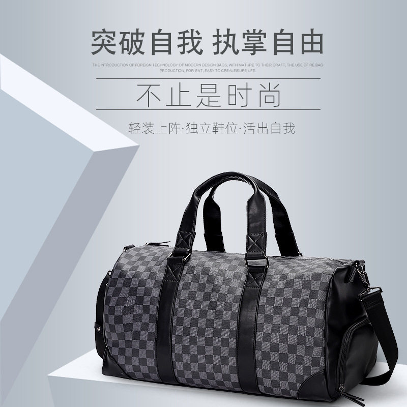 Men's Single Shoulder Handbag Large Capacity Casual Business Travel Travel Travel Fitness Bag Check-in Baggage Bag Carrying Bag