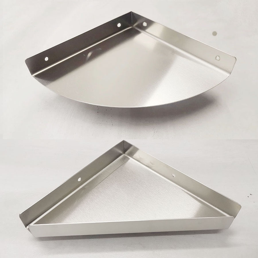 Stainless Steel Wall Corner Partition Wall Bathroom Wall Shelf Waterproof Creation-free Corner Rack Kitchen Shelving