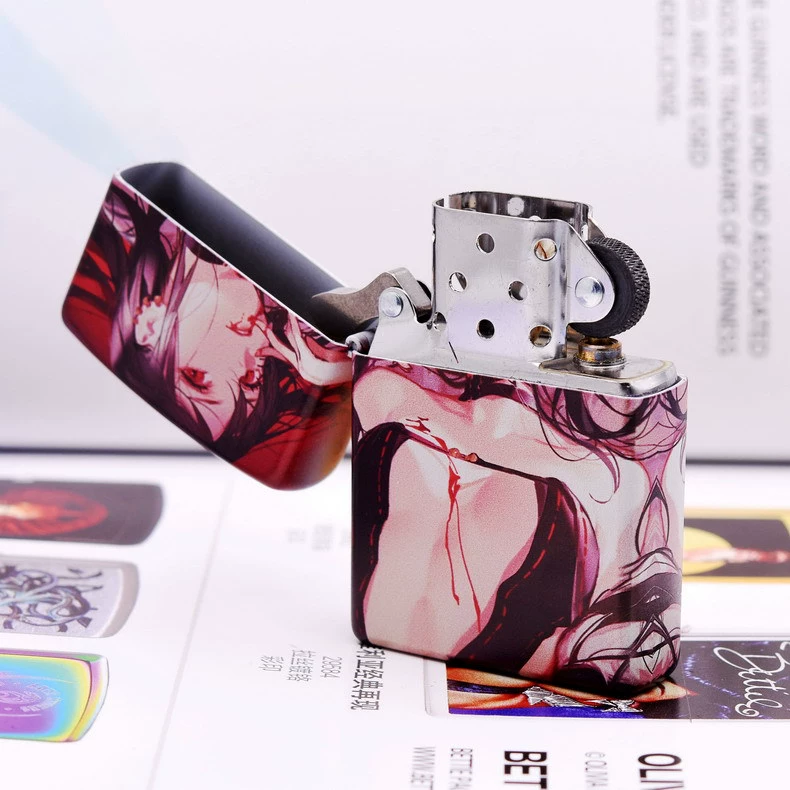 Bật lửa ZIPPO chính hãng, anime, in màu, graffiti, vua quỷ, nàng tiên đêm gợi cảm, cô gái mùa xuân A - Bật lửa