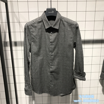 Mind Bridge Mens Autumn and Winter Korean Fashion Casual Handsome Scrub Long Sleeve Shirt MSWS710C-998