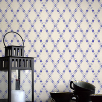 MADE IN Sweden Swedish original imported geometric small flower bedroom full of environmentally friendly wood fiber wallpaper