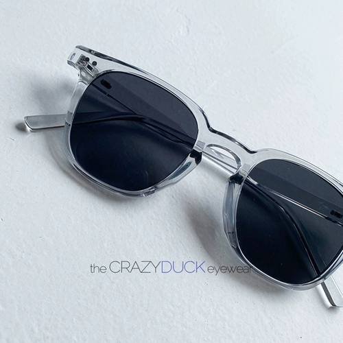 Черные прозрачные ретро солнцезащитные очки на солнечной энергии, в корейском стиле, популярно в интернете, защита от ультрафиолета