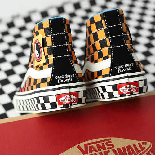 Vans, шахматы, тканевые кроссовки подходит для мужчин и женщин для отдыха, градиент, принт, 5G