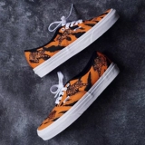 Vans Vanz Подлинные черно -белые апельсиновые тигровые тигровые тигры, вышитые в тигр