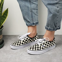 Vans, низкие шахматы подходит для мужчин и женщин, повседневные тканевые эспадрильи, кроссовки, 0W