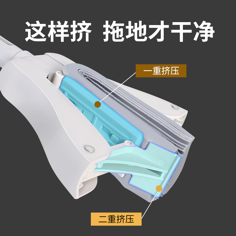 Sponge Mop Head Squeeze Water Free Hand Wash Drag Gems Gel Cotton Household Water Suction One Drag Mop Sloth Sloth Sloth Net