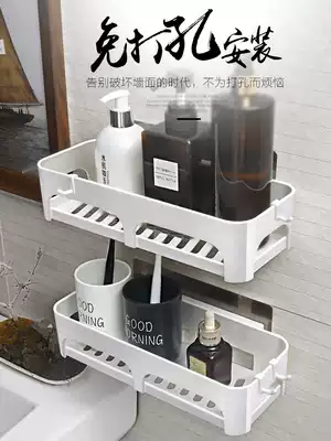 Punch-free dressing room rack suction type bathroom supplies storage layer rack toilet wash table wall-mounted shelf