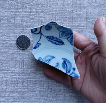 Ming Dynasty Ancient Porcelain Slices Blue and White Chenghua Flower Specimens