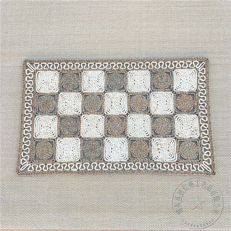 Grass-woven cushion Home Doorfront Cushion Footmat Brief Mat double sided Rubbing Mat doormat Tread Cushion Kitchen Cushion Bedroom Mat
