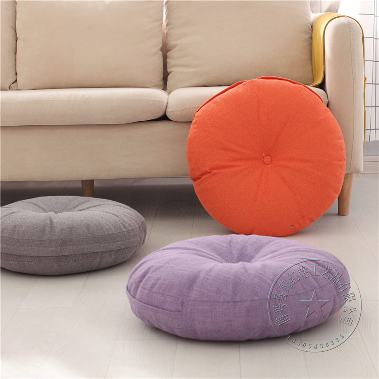 Cotton Hemp Bushel Cushion Thickened large cloth Art Day style Tea Road Balcony Floating Windows Removable tatami floor cushions