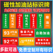 Gas station oil identification card magnetic label labeling country five and six gasoline diesel ethanol identification Gasoline identification card refueling machine Sinopec Petrochina 939598 oil brand customization