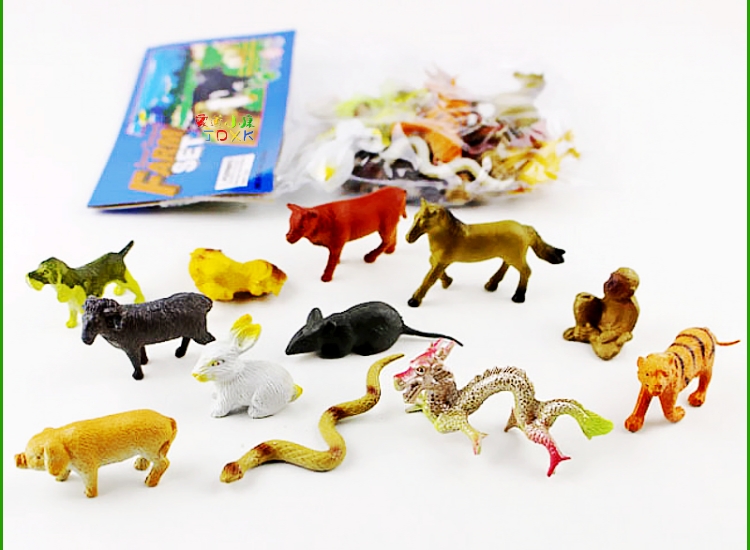 Mini kèn dạ quang nhỏ mẫu giáo khủng long trẻ em đồ chơi giáo dục mô phỏng động vật nhỏ mô hình 12 mảnh đặt - Đồ chơi gia đình búp bê hàn quốc