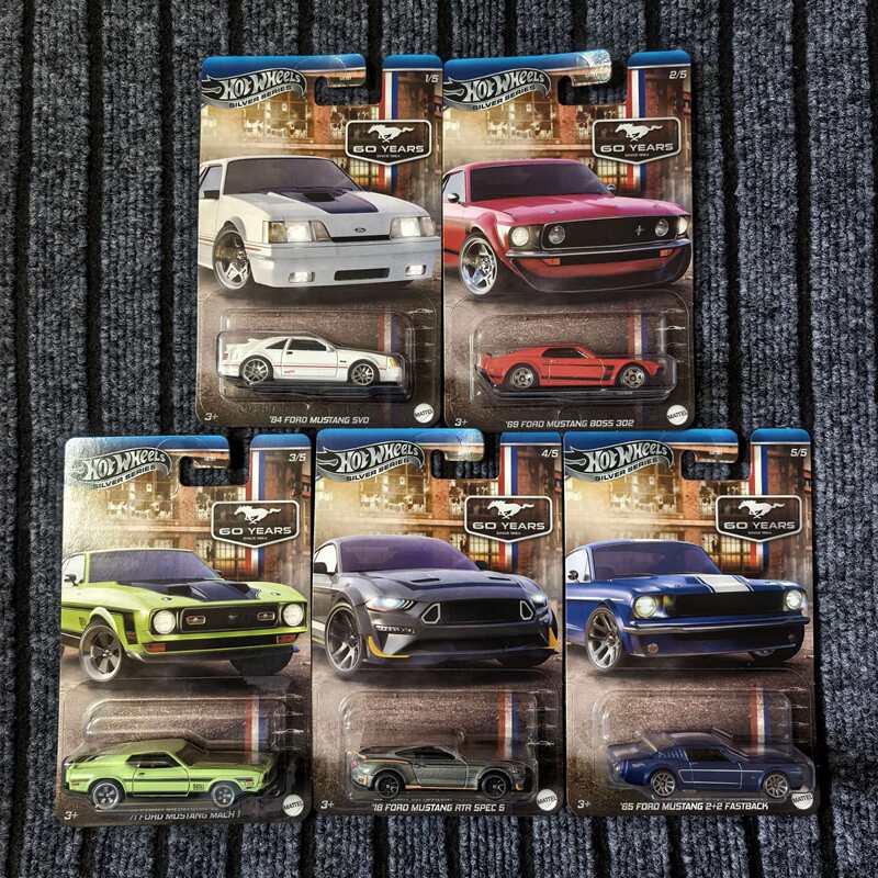 Hot Wheels Car Culture Series Classic Collection Alloy Car Ford Mustang 60Th Anniversary Series Grt01