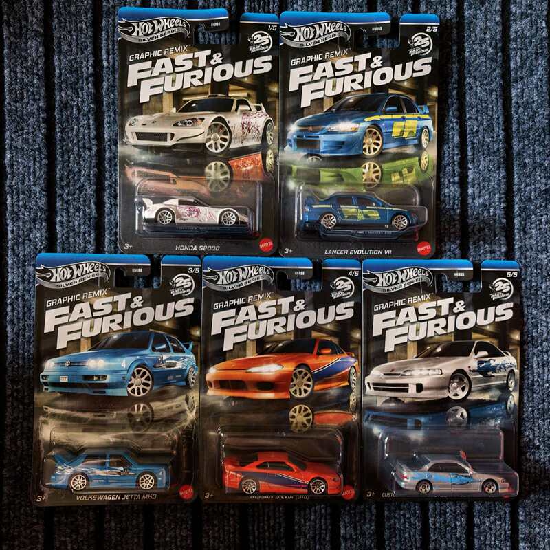 Hot Wheels Fast and Furious Puka Honda Jetta Nissan Mitsubishi Alloy Car Hnr88 Hot Wheels Fast and Furious Puka Honda Jetta Nissan Mitsubishi Alloy Car Hnr88