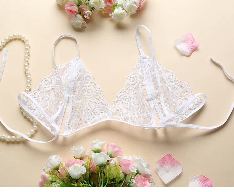 Sexy ba điểm áo ngực thiết lập đồ lót nóng trong suốt đáy quần mở cám dỗ quần lót ren thong đồ bơi nữ