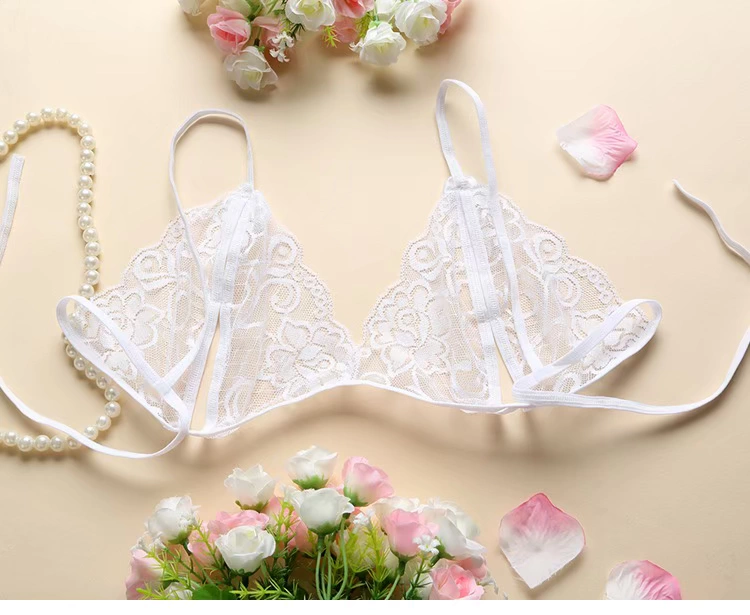 Sexy ba điểm áo ngực thiết lập đồ lót nóng trong suốt đáy quần mở cám dỗ quần lót ren thong