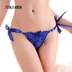 Sexy Lace Lace Low Rise Thong Nữ Cám dỗ Dây đeo Quần lót Quần trong suốt Lưới T-Quần quần lót nam Vòng eo thấp