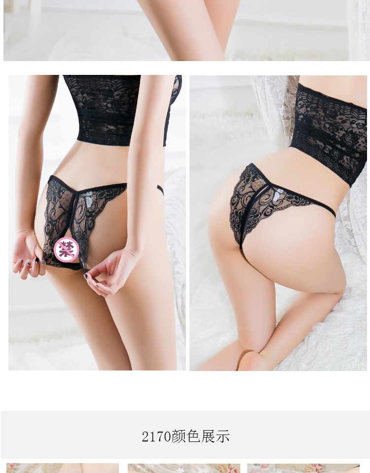 4 nạp sexy mở thong nữ vui vẻ rỗng lông ren nóng trong suốt ren phụ nữ đồ lót