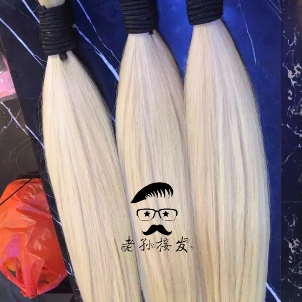 Human Hair Crystal Hair Extensions Third Generation Feather No-Fold Hair Extensions Real Human Hair Blonde Hair