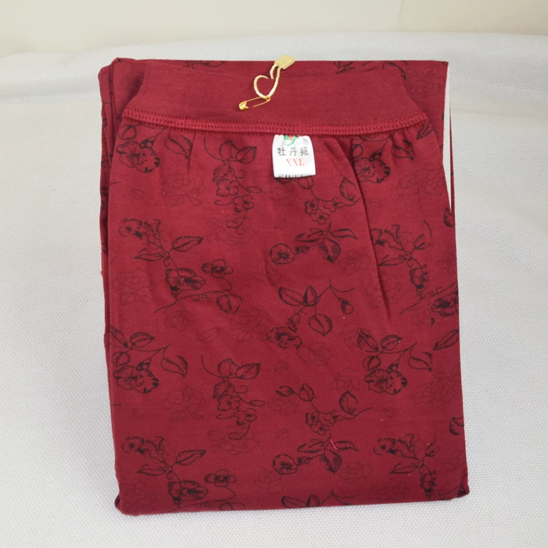 Quần dài cotton nữ Trung niên trở lên XL quần ấm lót cotton đơn mảnh đáy quần lót dài