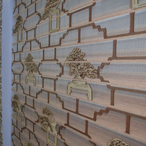 Chinese-style Louver Curtain blackout Shangri-La curtain bonsai gardening curtain lifting roller curtain finished product customization