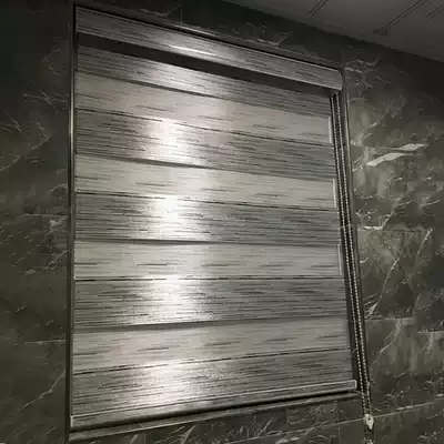 Korean soft yarn curtain shading waterproof powder room balcony curtain finished product custom roller curtain Office louver lifting and pulling curtain