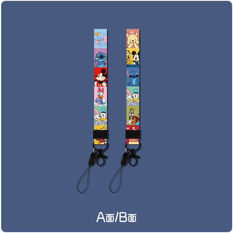 Wrist Rope: Color Disneyfabric art mobile phone Lanyard USB drive Pendant men and women have cash less than that is registered in the accounts Wrist strap Key chain Loss prevention Cartoon lovely personality