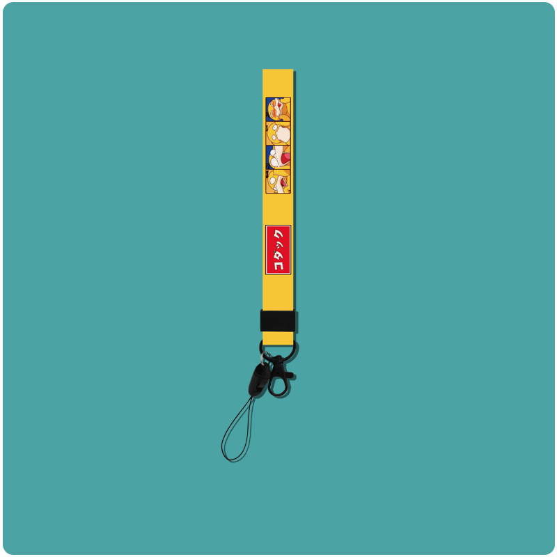 Wrist Rope: Up To Duckfabric art mobile phone Lanyard USB drive Pendant men and women have cash less than that is registered in the accounts Wrist strap Key chain Loss prevention Cartoon lovely personality