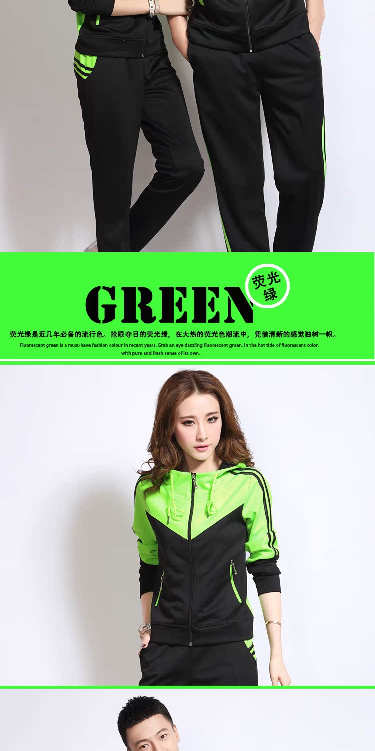 Bộ đồ thể thao mùa xuân và mùa thu Bộ đồ thể thao trùm đầu Slim Thể thao cỡ lớn Quần áo nam và nữ bộ nỉ adidas nam chính hãng