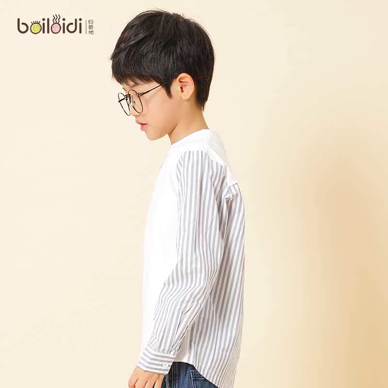Chàng trai áo sơ mi dài tay áo bông thời trang Hàn Quốc phiên bản trẻ em mùa thu của cậu bé đẹp trai mùa xuân và mùa thu thủy triều lớn.