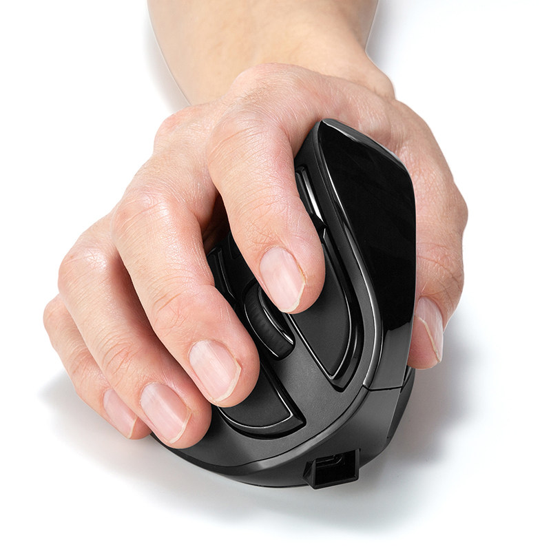Japan Sanwa Mountain industry Wireless Bluetooth mute mouse ergonomics vertical grip charging self-defined rats