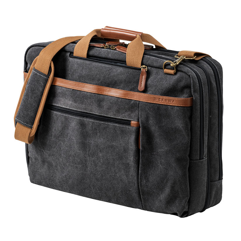 Japan Sanwa 17.3inch Computer Bag Retro Canvas Tote Bag Casual Business Large Capacity Multifunctional Backpack Suitable for 15.6inch Gaming Laptops