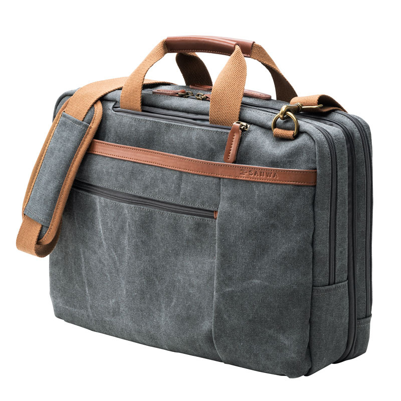 Japanese Sanwa Computer Bag, Vintage Canvas Tote Bag, Large Capacity, Multifunctional Briefcase, Backpack, Business Men's Niche Women's Laptop Bag, Gaming Laptop Backpack
