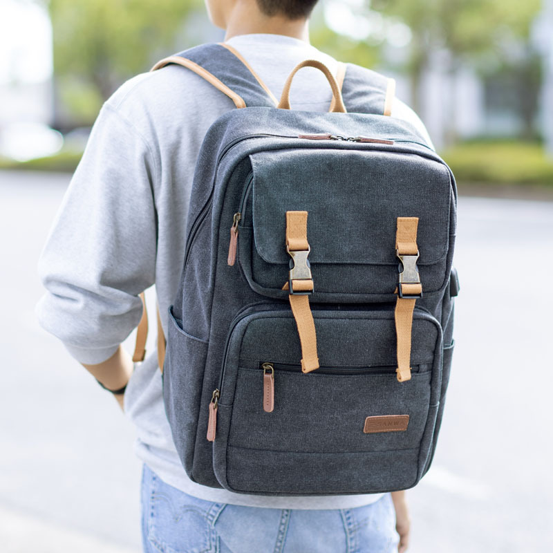 Japan Sanwa Supply Canvas Backpack Multifunctional 16.4inch Laptop Bag Stylish Retro Casual Travel Backpack Large Capacity Unisex USB Charging Japan Sanwa Supply Canvas Backpack Multifunctional 16.4inch Laptop Bag Stylish Retro Casual Travel Backpack Large Capacity Unisex USB Charging