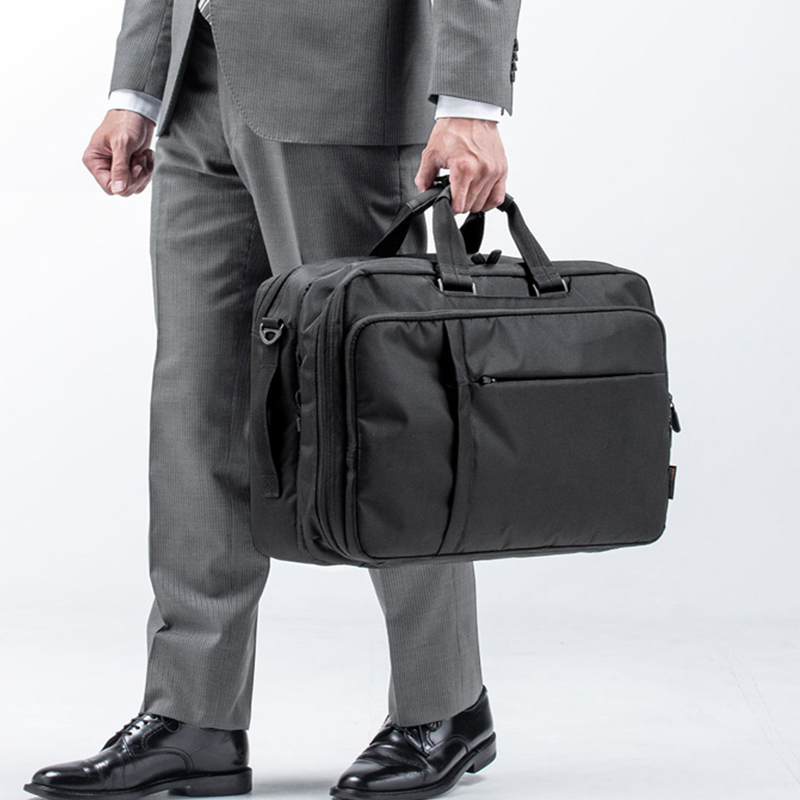 Japan Sanwa Laptop Bag 3-in-1 Large Opening Backpack, Handbag, Crossbody Bag, Shoulder Bag, Business Fashion Casual Japanese and Korean Backpack 27L Large Capacity Suitable 17.3inch