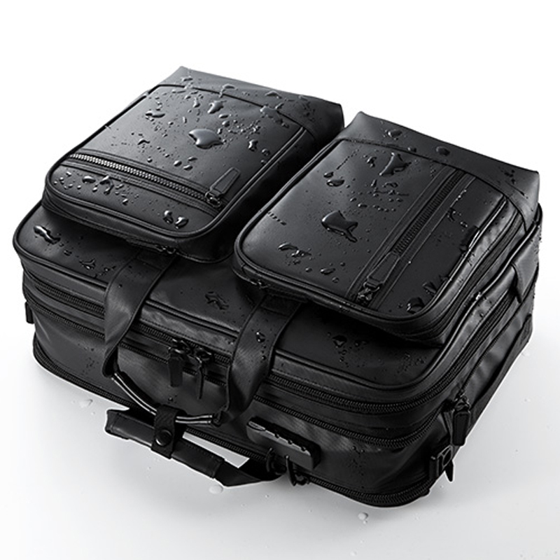 Japanese Sanwa Computer Bag, Backpack, Shoulder Bag, Crossbody Bag, Multifunctional Handbag, Water-Resistant, 31.8L, Large Capacity for Business Trips, Stylish, Commuting, Travel, Leisure, 17.3-Inch, 15.6-Inch Laptop