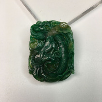 Unique Mountain Jade Pendant Dragon Superior Sky Blue Stock Dragon Walking the mens mens promotion to the south and south Yangshan jade pendant
