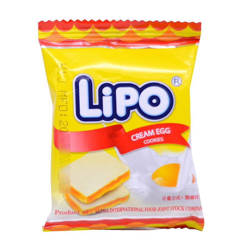 Vietnam imports Lipooli Cream Taste Bread Dry 500g Egg Dried Cake Cookies Casual Zero Food-Taobao