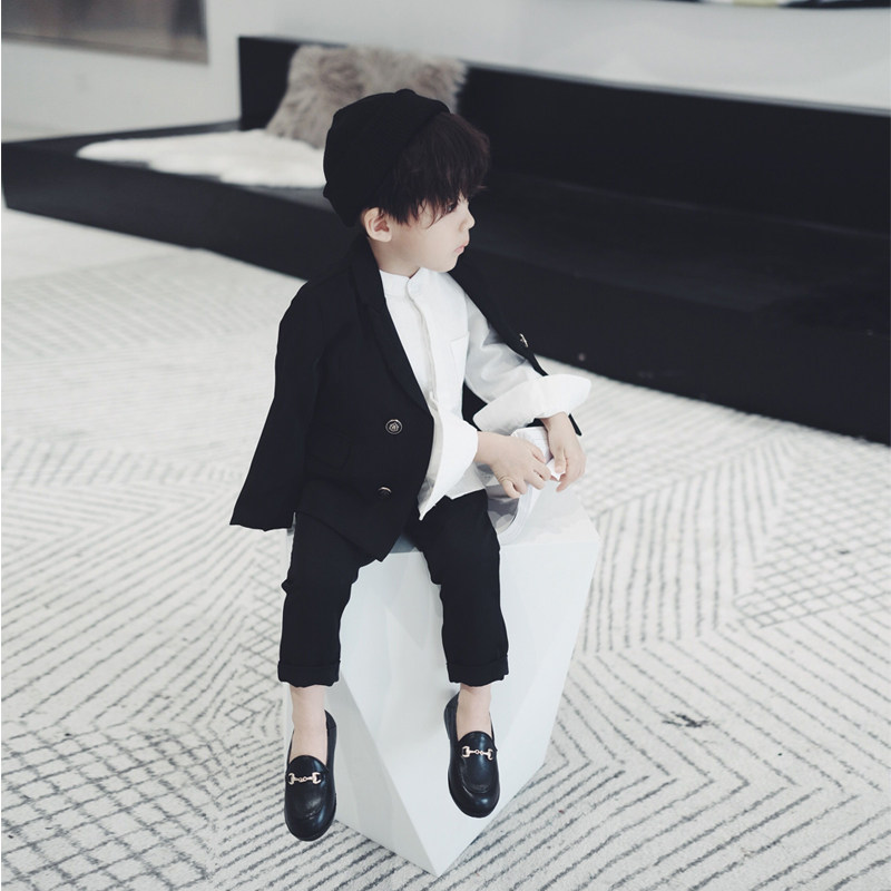 Original Korean handsome catwalk children's birthday small suit suit casual new autumn tide boys and girls