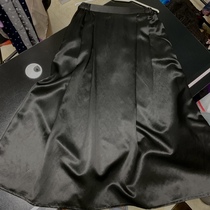 Spot micro-sand washed heavy satin leather fragrant cloud yarn semi-elastic waist large hem skirt length 90 waist 68-106 skirt 2 meters