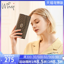 why wallet womens wallet popular simple printing multi-color WS9003 multi-card position long wallet