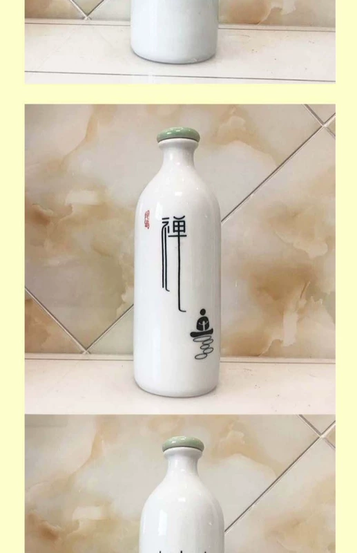 Jingdezhen 1 kg gốm rỗng chai rượu vang niêm phong trống, mùa xuân, mùa hè, mùa thu và mùa đông, thùng rượu số lượng lớn, trang trí tủ rượu ly vang