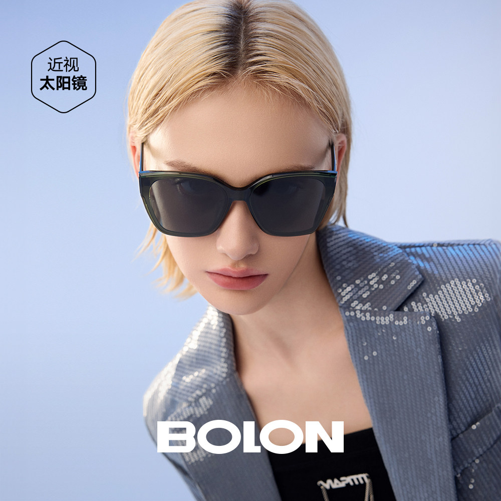 BOLON暴龙眼镜新品偏光防晒猫眼太阳镜女方框百搭墨镜男BL3161