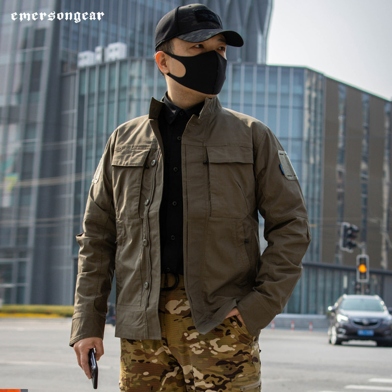 Emerson Beetle Workwear Jacket Men's Outdoor Windproof Water-Repellent Multi-Pocket Military Fan Jacket Tactical Jacket Emerson Beetle Workwear Jacket Men's Outdoor Windproof Water-Repellent Multi-Pocket Military Fan Jacket Tactical Jacket