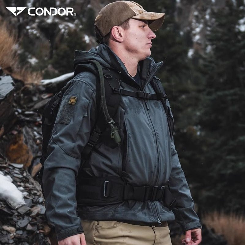 American Eagle Peak Tactical Softshell Jacket Windproof Water-Repellent Fleece Lined Jacket Stretch Sharkskin Coat