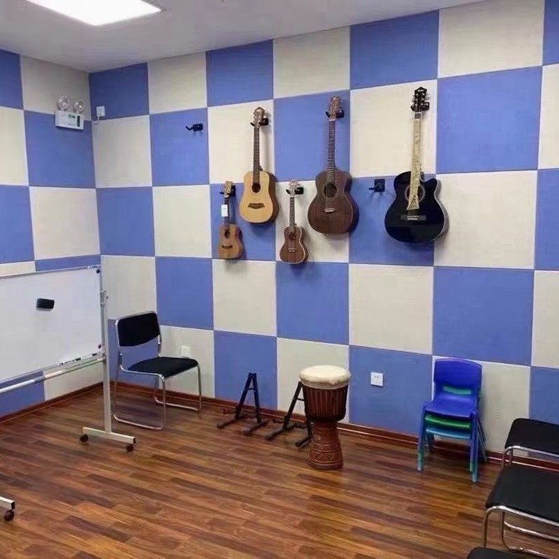 Polyester Fiber Suction Soundboard Soundproof Board Kindergarten Cinema Hotel Ktv Wall Decoration Flame Retardant Suction Tone Board Material