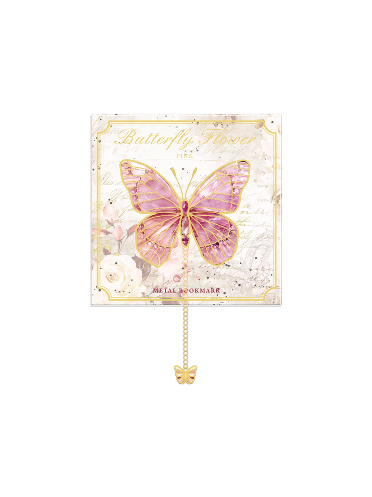 Yujian Eslite Butterfly Language among Flowers series metal bookmarks, a hollow literary brass souvenir for teachers during graduation season