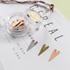 Creative water drop shape metal bookmark holder Chinese style stainless steel learning and office materials organizing cultural and creative stationery