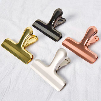 Stainless Steel Metal Binder Clips, Journal Stationery Clips, Strong Paper Clips, Wholesale