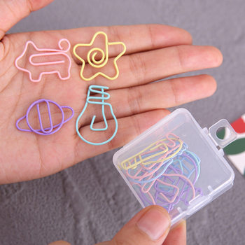 Creative Cute Macaron-Colored Paper Clips, Cartoon Planet Paper Clips, Bookmark Star Colorful Paper Clips for Office Use